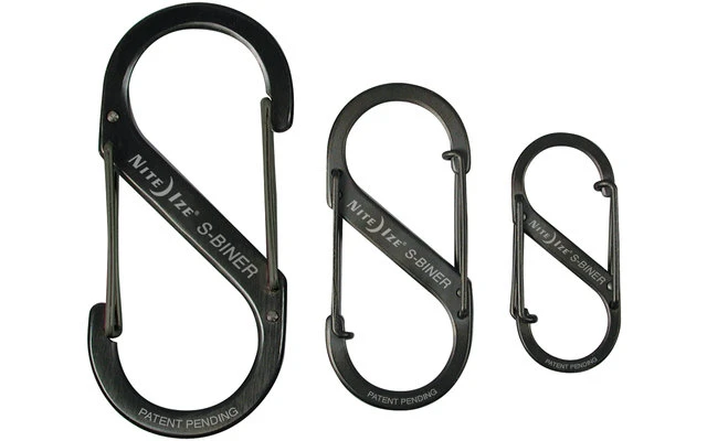 Nite Ize S-Biner Edelstahl Doppelkarabiner Schwarz – Bild 2