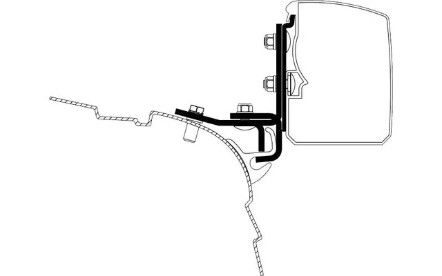 Thule Omnistor 3200 Multi Rail Markisenadapter VW T5 / T6 Linksverkehr – Bild 2