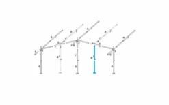 Brand Zusatzgestänge Für Vorzelte Und Zelte Orkanstütze Mit Schelle Und Fuß Stahl 25 Mm Länge 165 - 260 Cm