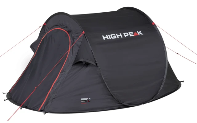 High Peak Vision 2 Einfachdach Pop Up Wurfzelt Schwarz – Bild 6