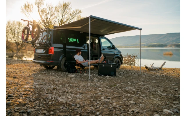 Fiamma F45s 260 Markise Für Rechtslenker VW T5/T6 Multivan/Transporter Tuchfarbe Royal Grey 260 Cm Gehäusefarbe Deep Black – Bild 7